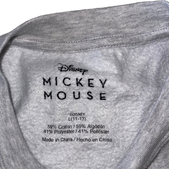 DISNEY Gray Mickey and Friends Crew Neck Sweatshirt | Size Large | EUC - Picture 3 of 4